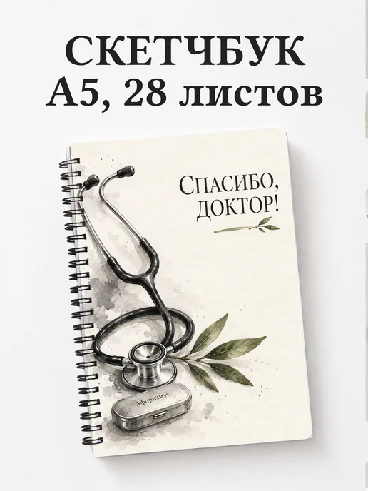 Скетчбук в благодарность врачу