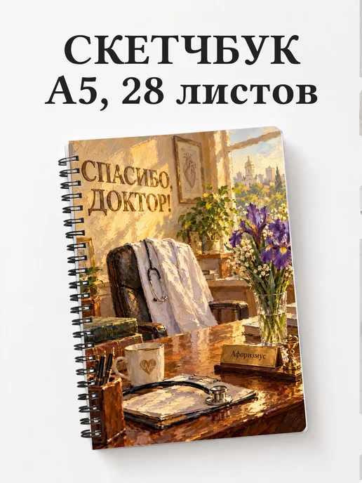 Скетчбук в благодарность врачу