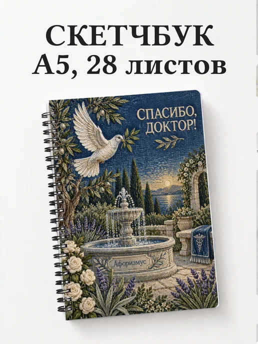 Скетчбук в благодарность врачу
