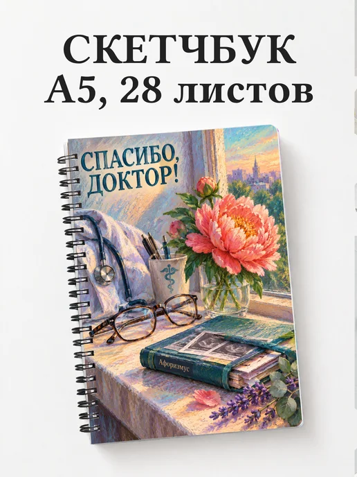 Скетчбук в благодарность врачу