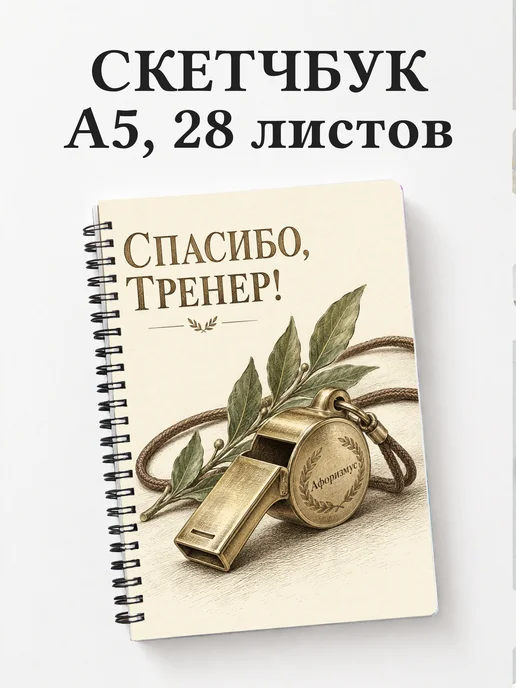 Скетчбук в благодарность тренеру