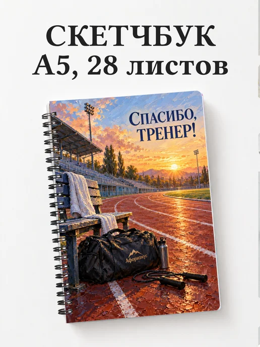 Скетчбук в благодарность тренеру