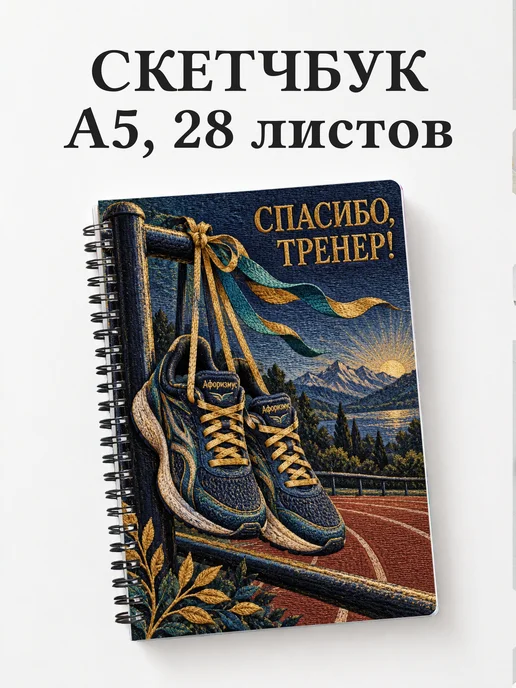 Скетчбук в благодарность тренеру