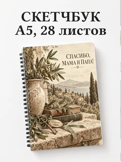 Скетчбук в благодарность родителям