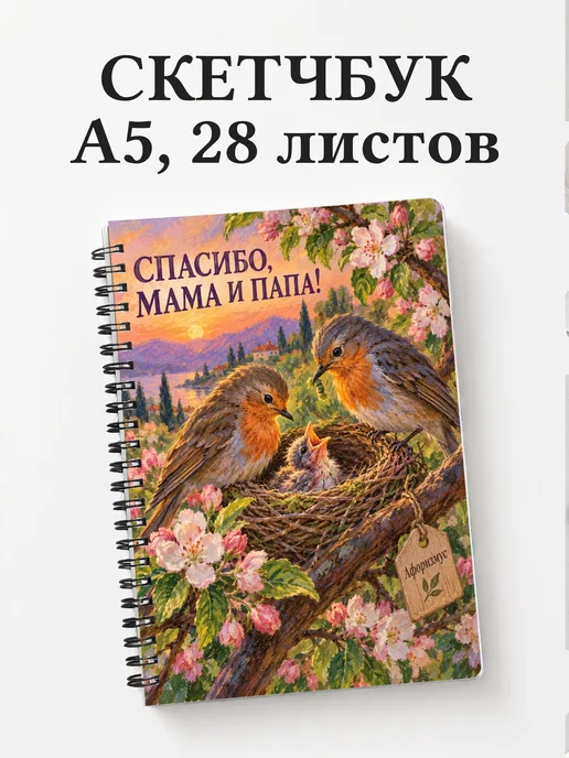 Скетчбук в благодарность родителям