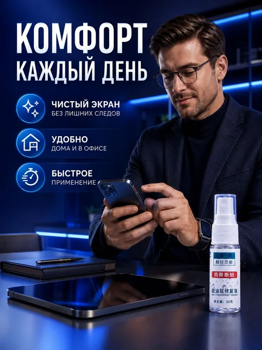 Олеофобное покрытие для экранов смартфона и планшета, 30 г, 30 г, фото 3