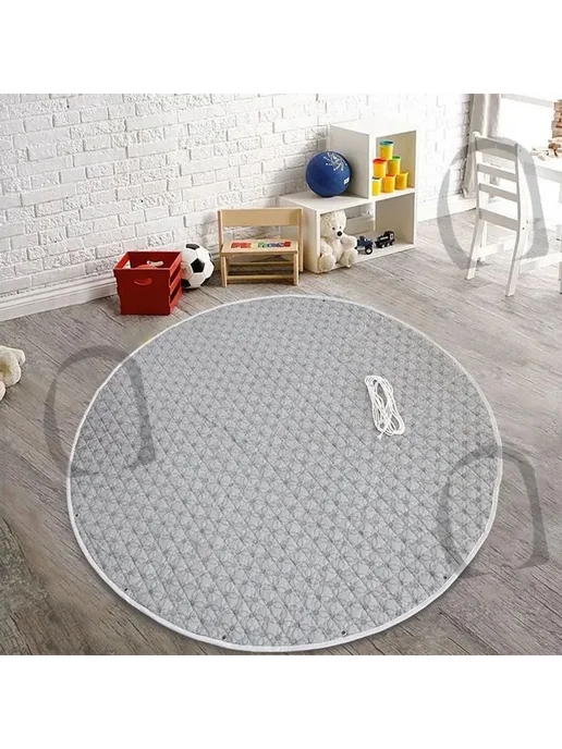 Детский круглый хлопковый коврик для пола 150CM, вариант, фото 3
