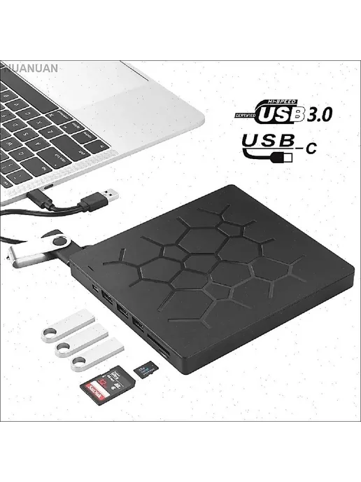 Внешний DVD привод USB 3.0 портативный, вариант, фото 6