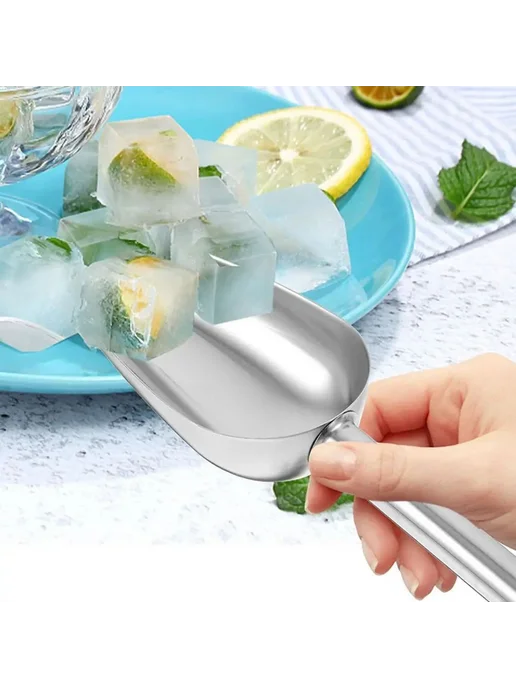 Совок для сыпучих продуктов и льда, нержавеющая сталь, вариант, фото 2