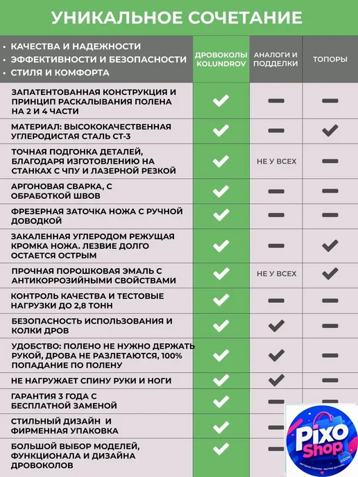 Дровокол ручной до 9 см металл однозаходная резьба, вариант, фото 3