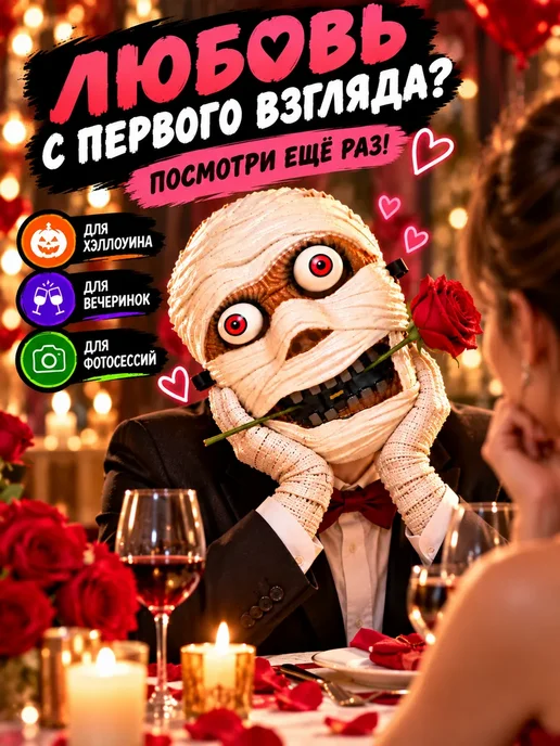 ded Moroz 2 Маска мумии на Хэллоуин. Новый год. Вечеринку. Д Р, вариант, фото 7