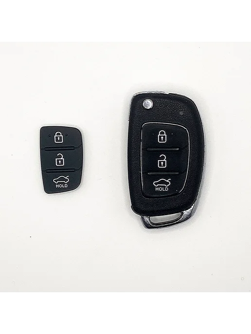 Накладные силиконовые кнопки для ключа Hyundai и Kia, 3 шт, 3 шт, фото 3