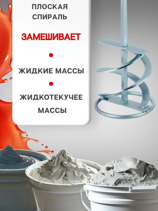 Насадка-венчик для дрели, 80×400 мм, шестигранный хвостовик, 80x400 мм, фото 3