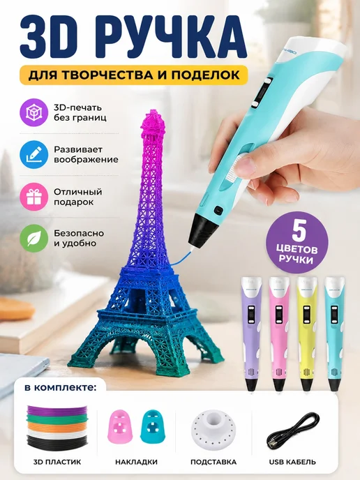 3D-ручка с цифровым дисплеем, PLA, вариант, фото 2