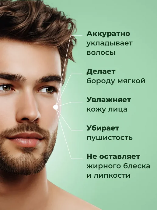 Мужской крем бальзам для укладки и ухода за бородой, 100 мл, 100 мл, фото 3