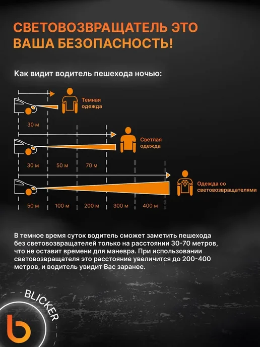 Нет бренда светоотражающий брелок переход 3 шт, 3 шт, фото 6