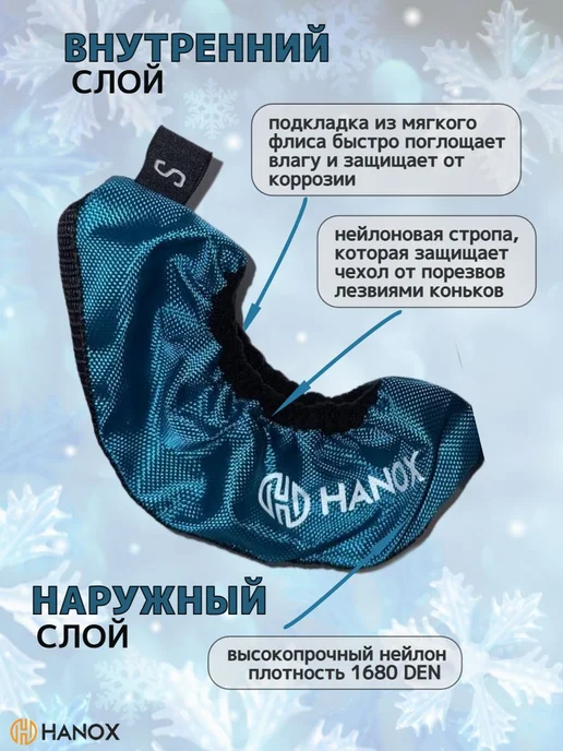 Чехлы-сушки для лезвий хоккейных и фигурных коньков размер, вариант, фото 5