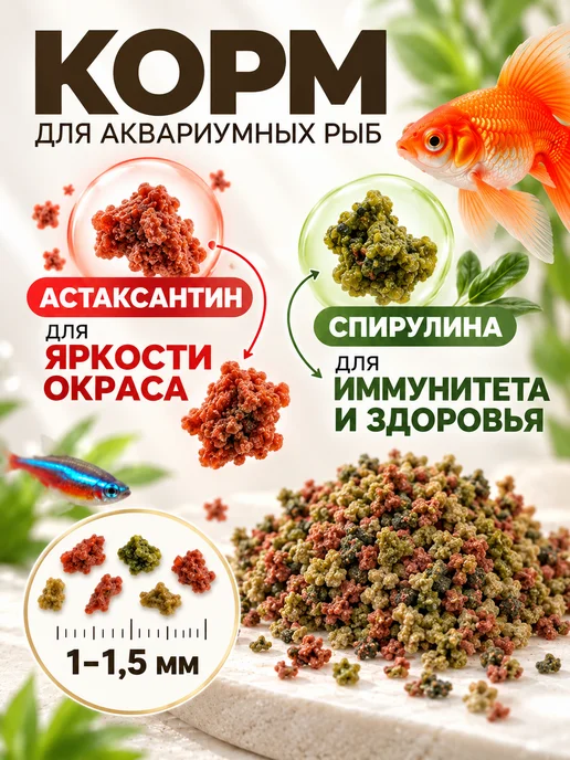 SERA Корм для всех видов аквариумных рыб 1-1,5мм (250мл), 250 мл, фото 2