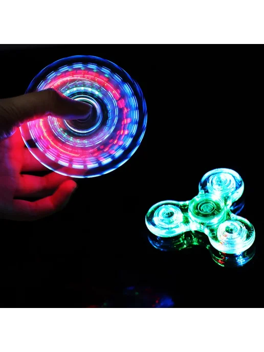 Нет бренда LED Спиннер антистресс желтый, желтый, фото 3