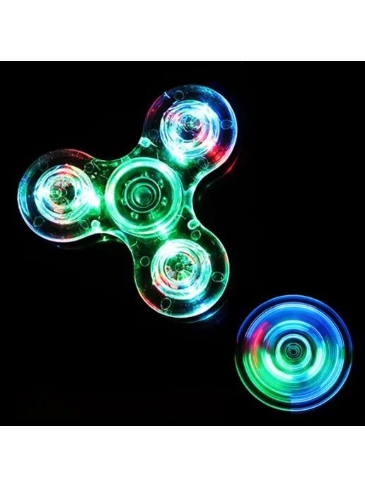 Нет бренда LED Спиннер антистресс желтый, желтый, фото 4