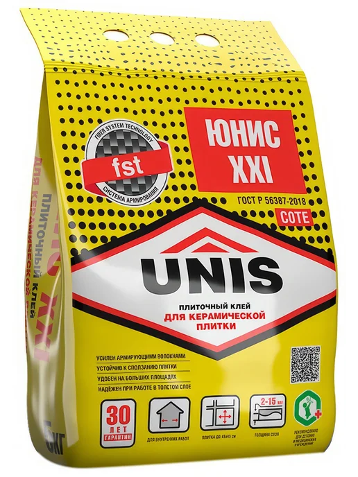 Клей для плитки и камня Unis XXI класс С0 ТE 5, вариант