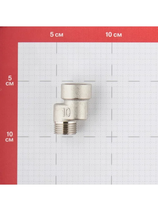 Эксцентрик Valtec 1 2 ВР(г) х 1 2 НР(ш) х 30 мм латунный, серый, фото 2