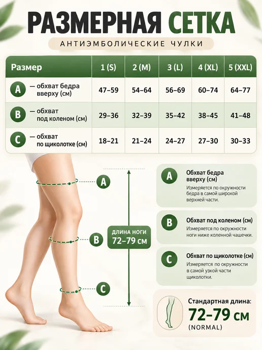 RELAXSAN Чулки антиэмболические компрессионные 1 класс 18–23 мм, белый, фото 3