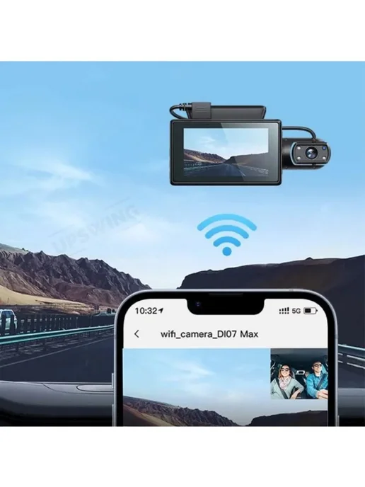 Новый компактный видеорегистратор с Wi-Fi и двумя камерами, вариант, фото 2