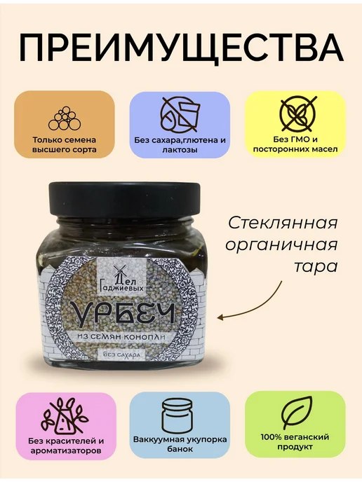 Дело Гаджиевых "Урбеч из семян конопли без сахара из Дагестана, вариант, фото 2