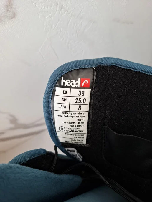 HEAD Сноубордические ботинки 39, голубой, фото 5