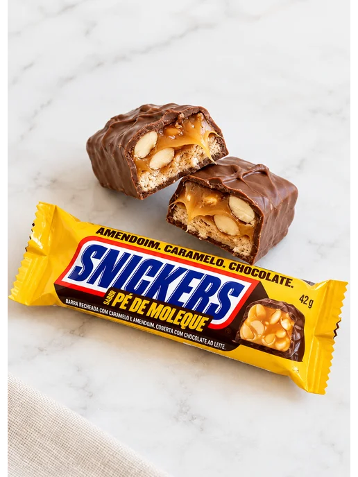 Knoppers Шоколадный батончик Сникерс, Snickers Pe de Moleque, 42 г, 42 г, фото 2
