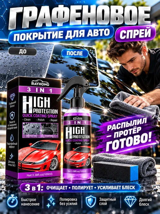Графеновое покрытие для авто спрей, вариант