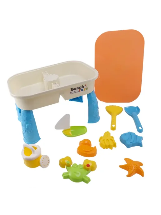 Игровой стол для песка и воды с крышкой, белый, фото 2