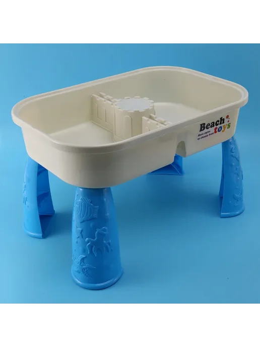 Игровой стол для песка и воды с крышкой, белый, фото 8