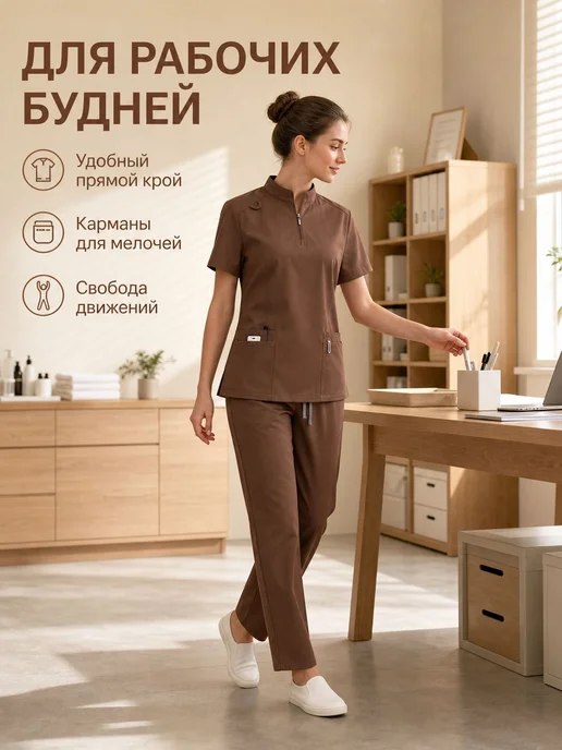 Рабочий костюм из брюк и пиджака, полиэстер, вариант, фото 2