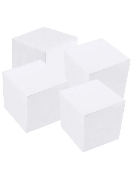 Белые квадратные блоки из поролона 15×15 см, 4 шт, 15x15 см, 4 шт, фото 2