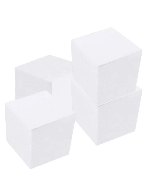 Белые квадратные блоки из поролона 15×15 см, 4 шт, 15x15 см, 4 шт, фото 7