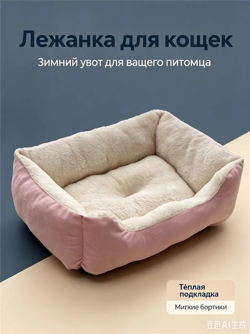 Кровать для домашних животных, розовый, фото 5