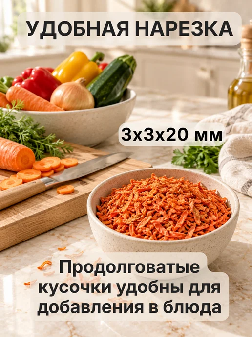 Морковь сушеная натуральная соломкой, вариант, фото 3