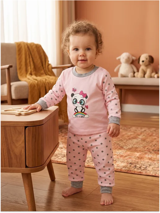 DIORAKIDS Пижама для новорожденных костюм, розовый, фото 3