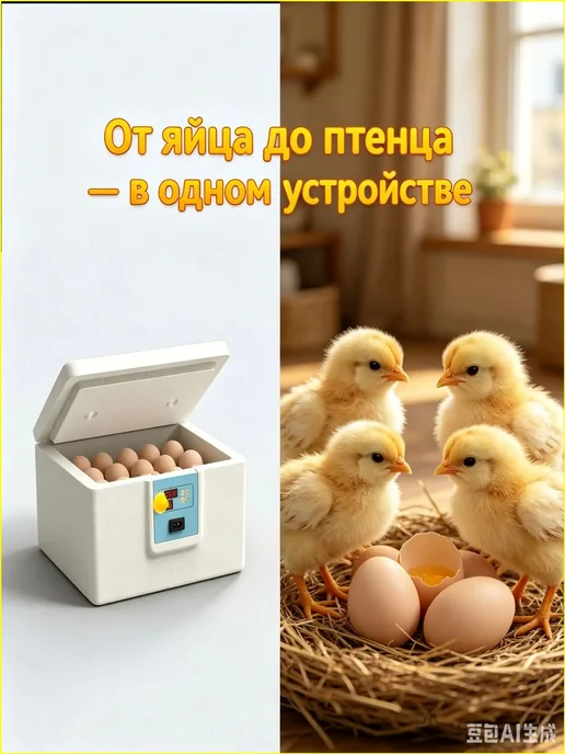 Автоматический инкубатор для яиц с подсветкой, вариант, фото 7