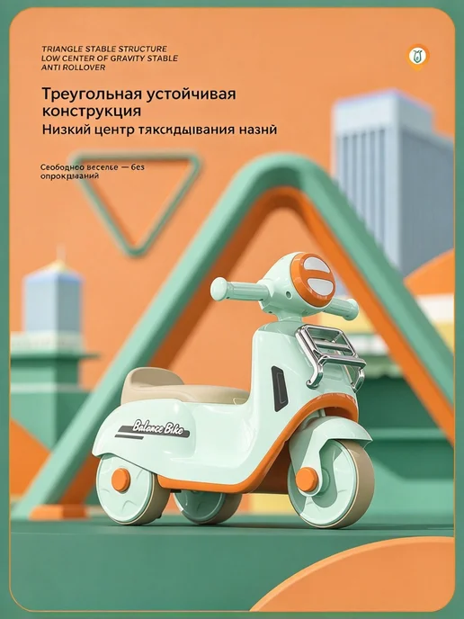 Детская трёхколесная велосипедная коляска, розовый, фото 2