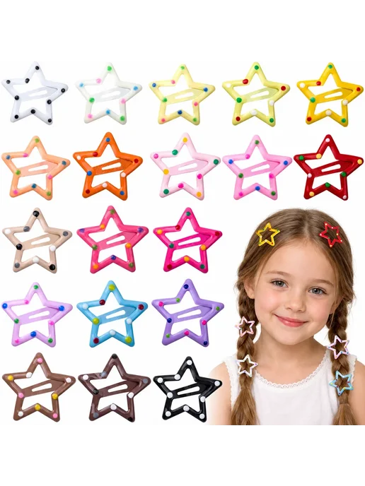 100 шт. Звёздочки Заколки для волос для девочек 10pcs Mix c, 100 шт, 10 шт, фото 2