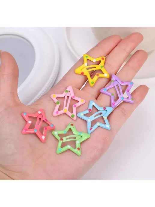 100 шт. Звёздочки Заколки для волос для девочек 100pcs Mix, 100 шт, 100 шт, фото 4