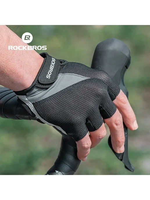 Rockbros велосипедные перчатки с половиной пальца MTB дорожн, вариант, фото 3