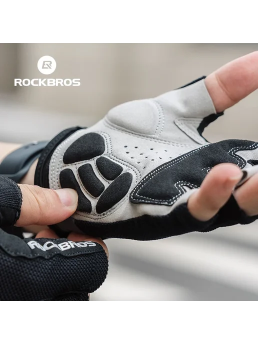 Rockbros велосипедные перчатки с половиной пальца MTB дорожн, вариант, фото 5