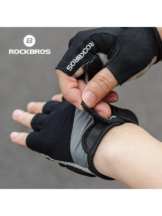 Rockbros велосипедные перчатки с половиной пальца MTB дорожн, вариант, фото 6