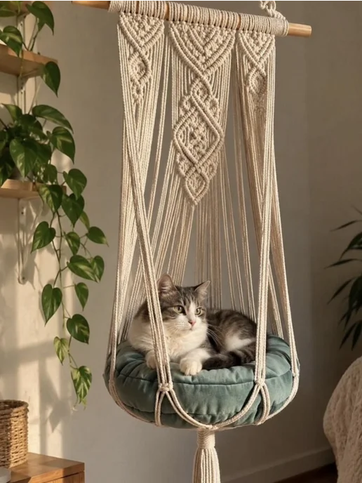 Гамак лежанка для кошки, вариант