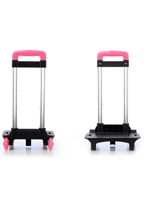 Рюкзак-тележка складная для школьных сумок Hot Pink 2 flash, розовый, фото 6