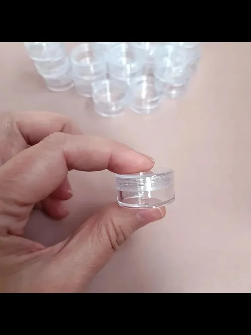 Косметические баночки 5 мл, 50 шт, прозрачные, 5 мл, 50 шт, фото 2